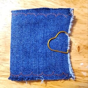 🙏 HAND CRAFTED mini notebook junk journal denim blue